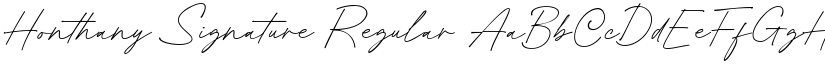Honthany Signature Regular font