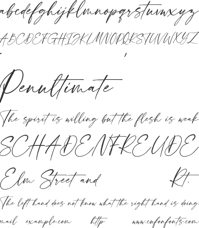Fumeline font preview