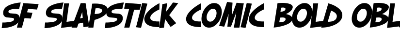 SF Slapstick Comic Bold Oblique font