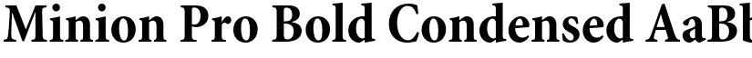 Minion Pro Bold Condensed font