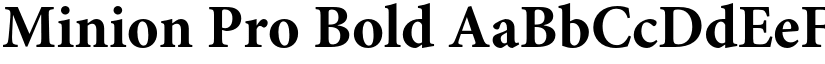 Minion Pro Bold font