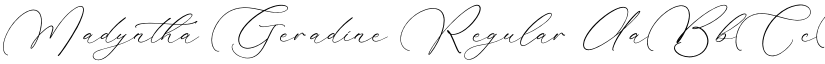 Madyntha Geradine Regular font