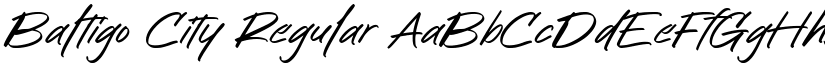 Baltigo City Regular font