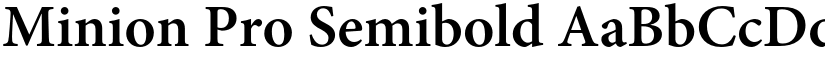 Minion Pro Semibold font