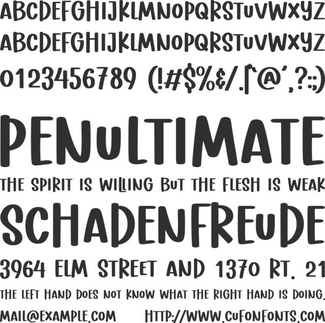 Hello Hungry font preview