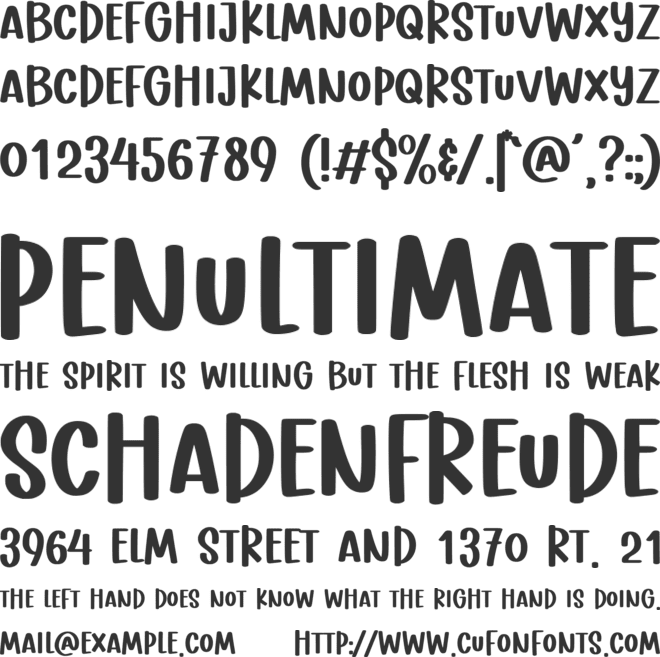 Hello Hungry font preview