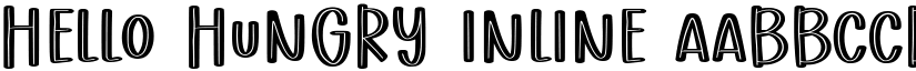 Hello Hungry Inline font