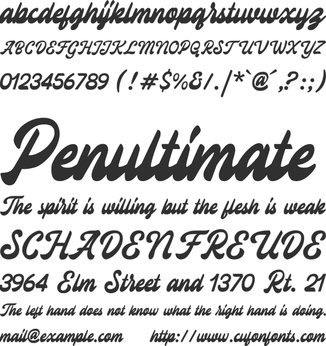Brillscript font preview