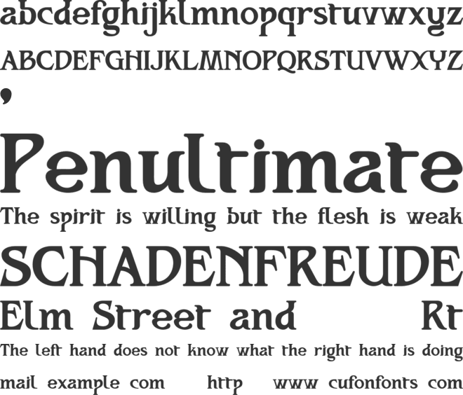 Amoveno font preview
