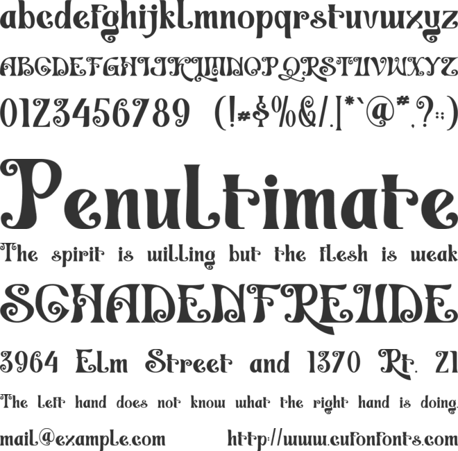 Vanisha font preview