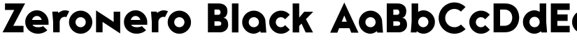 Zeronero Black font