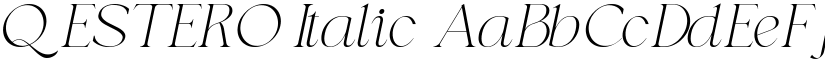 QESTERO Italic font