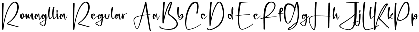 Romagllia Regular font