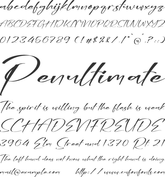 Galfighast font preview