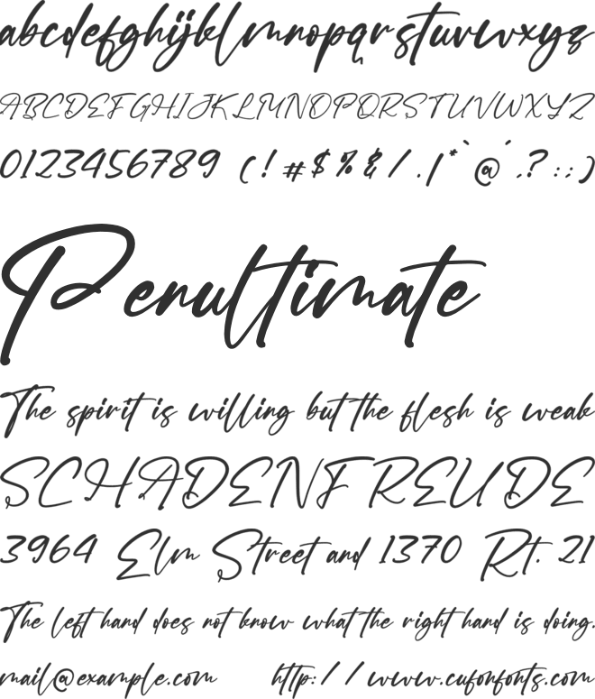 Andolamtte font preview