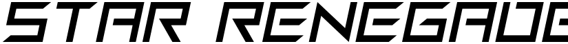 Star Renegades Italic font