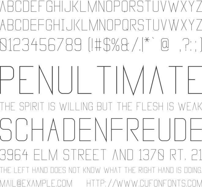 Vanadine font preview