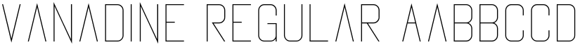 Vanadine Regular font