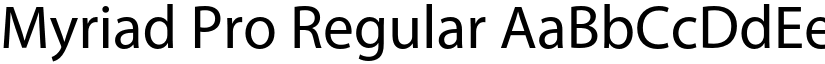 Myriad Pro Regular font