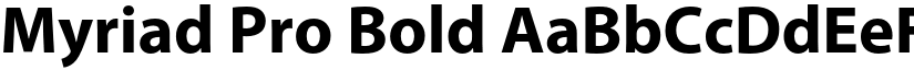 Myriad Pro Bold font