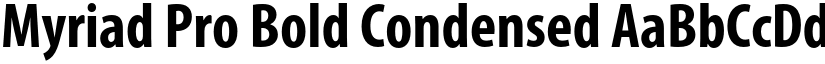 Myriad Pro Bold Condensed font