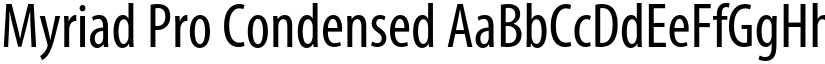 Myriad Pro Condensed font