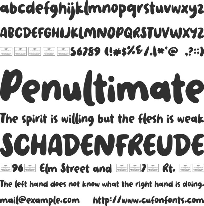 Lollypop font preview