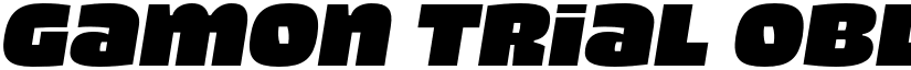 Gamon Trial Oblique font