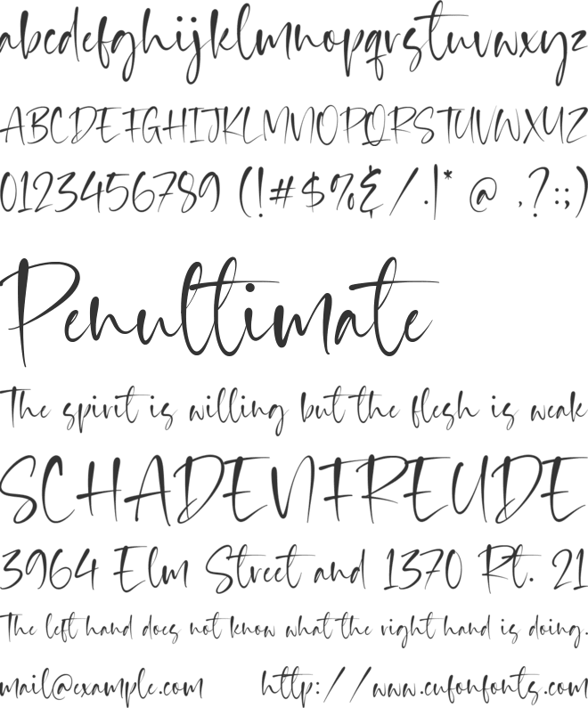 Admirable font preview