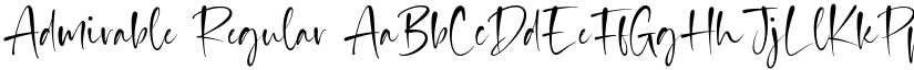 Admirable Regular font
