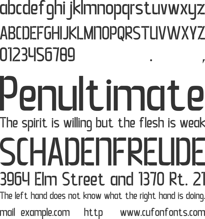 Created font preview