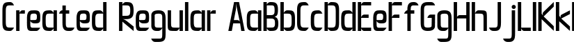 Created Regular font
