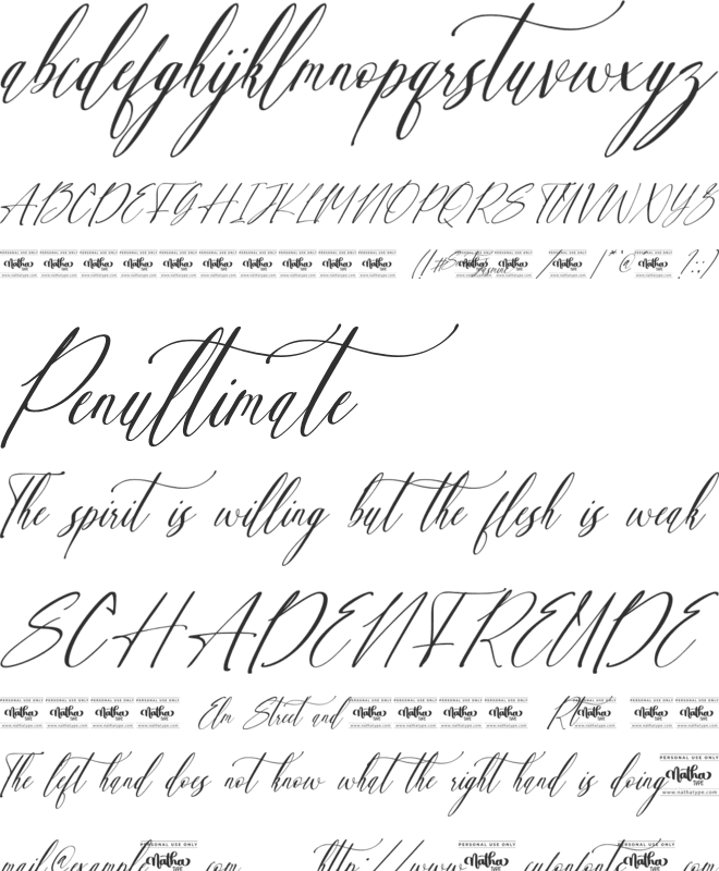 Sweet Jasmine Personal Use font preview