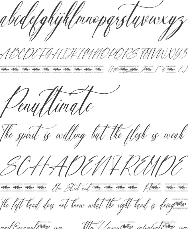 Sweet Jasmine Personal Use font preview