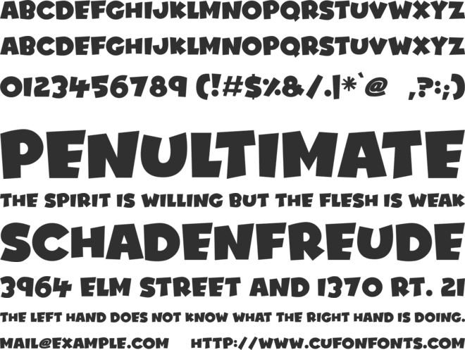 Comics Deluxe font preview