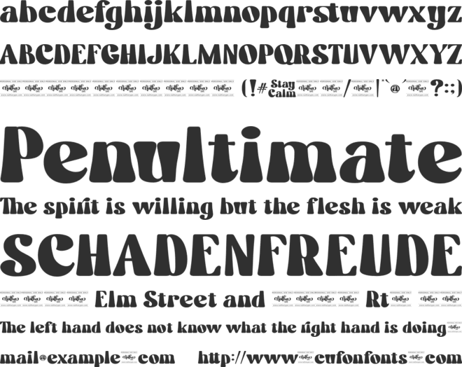 Stay Calm Personal Use font preview