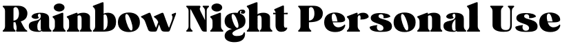 Rainbow Night Personal Use Regular font