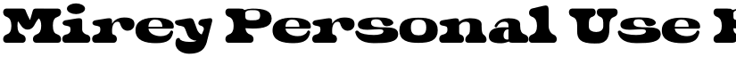 Mirey Personal Use Regular font