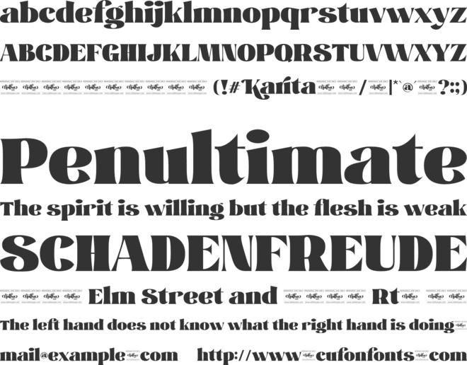 Karita Personal Use font preview