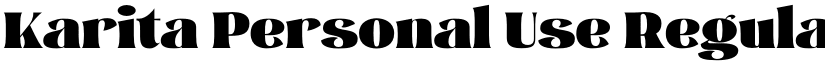 Karita Personal Use Regular font