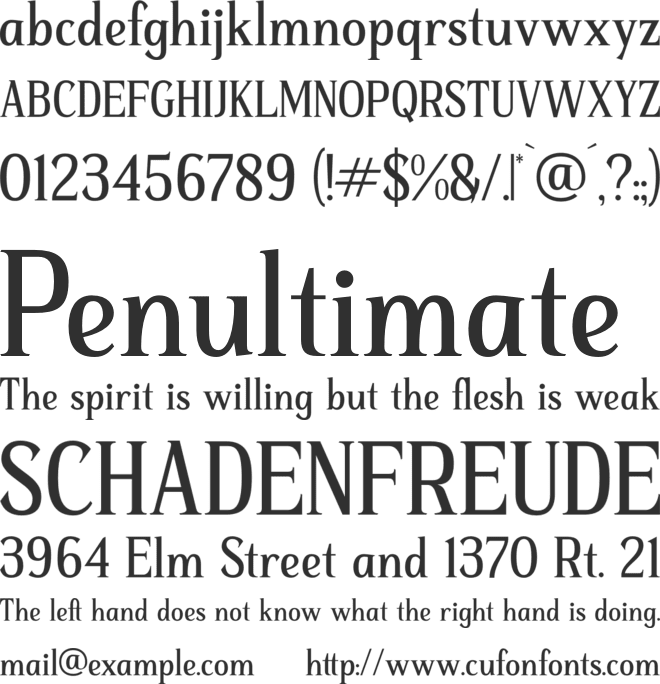 Naiflost Trasure font preview