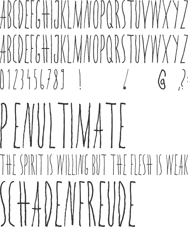 WANNABE font preview