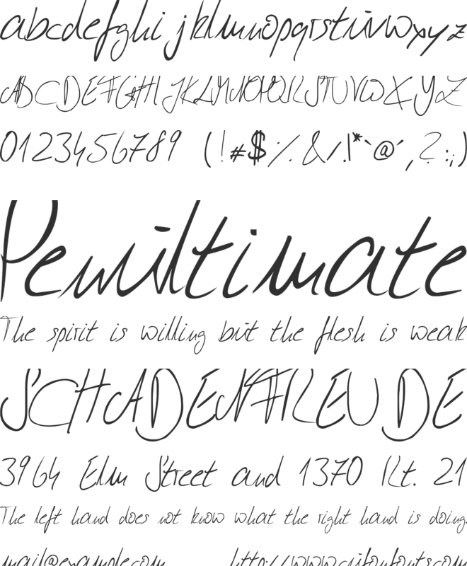 Julliscriptum Reloaded font preview