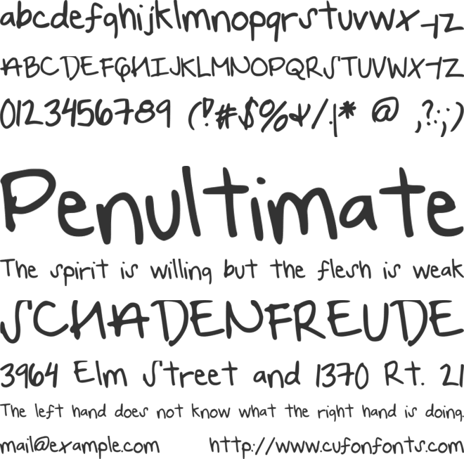 YourForever font preview