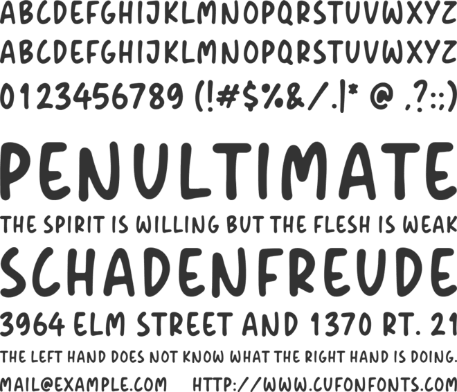 Cupid Gummies font preview