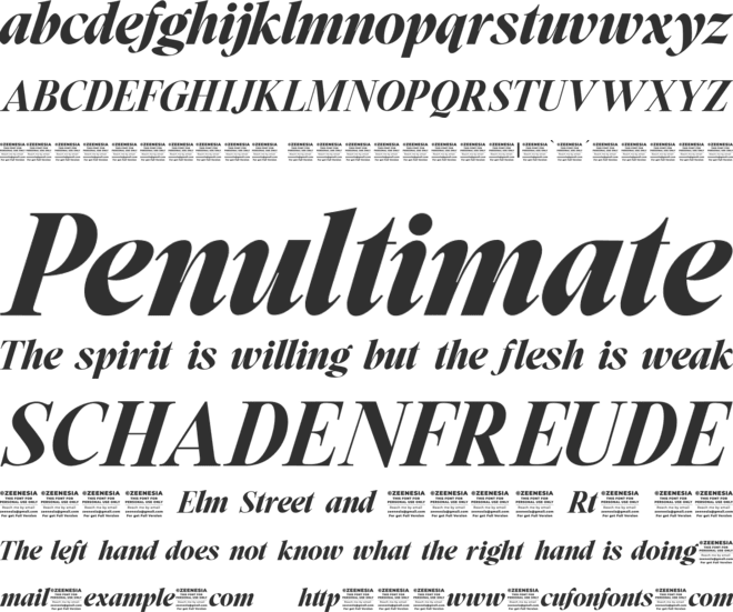 Glytern Personal Use Only font preview
