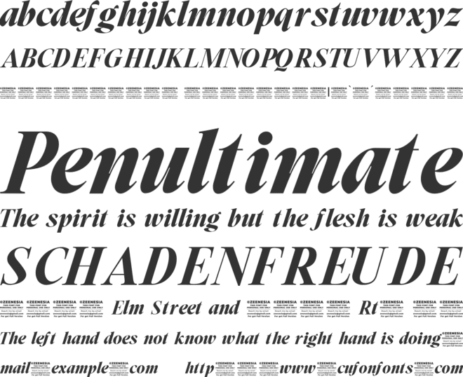 Glytern Personal Use Only font preview