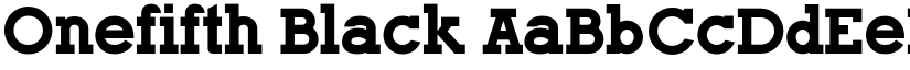 Onefifth Black font
