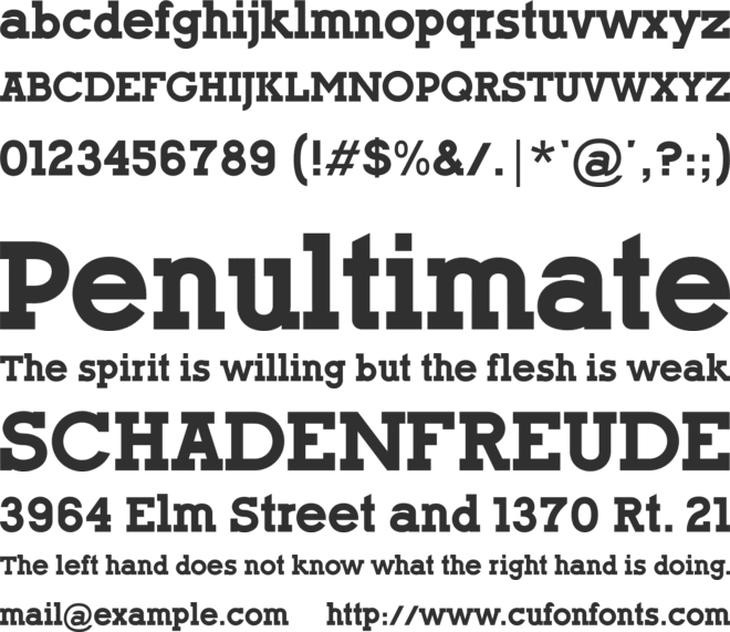 Onefifth font preview