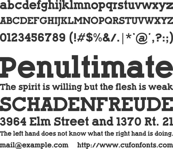 Onefifth font preview